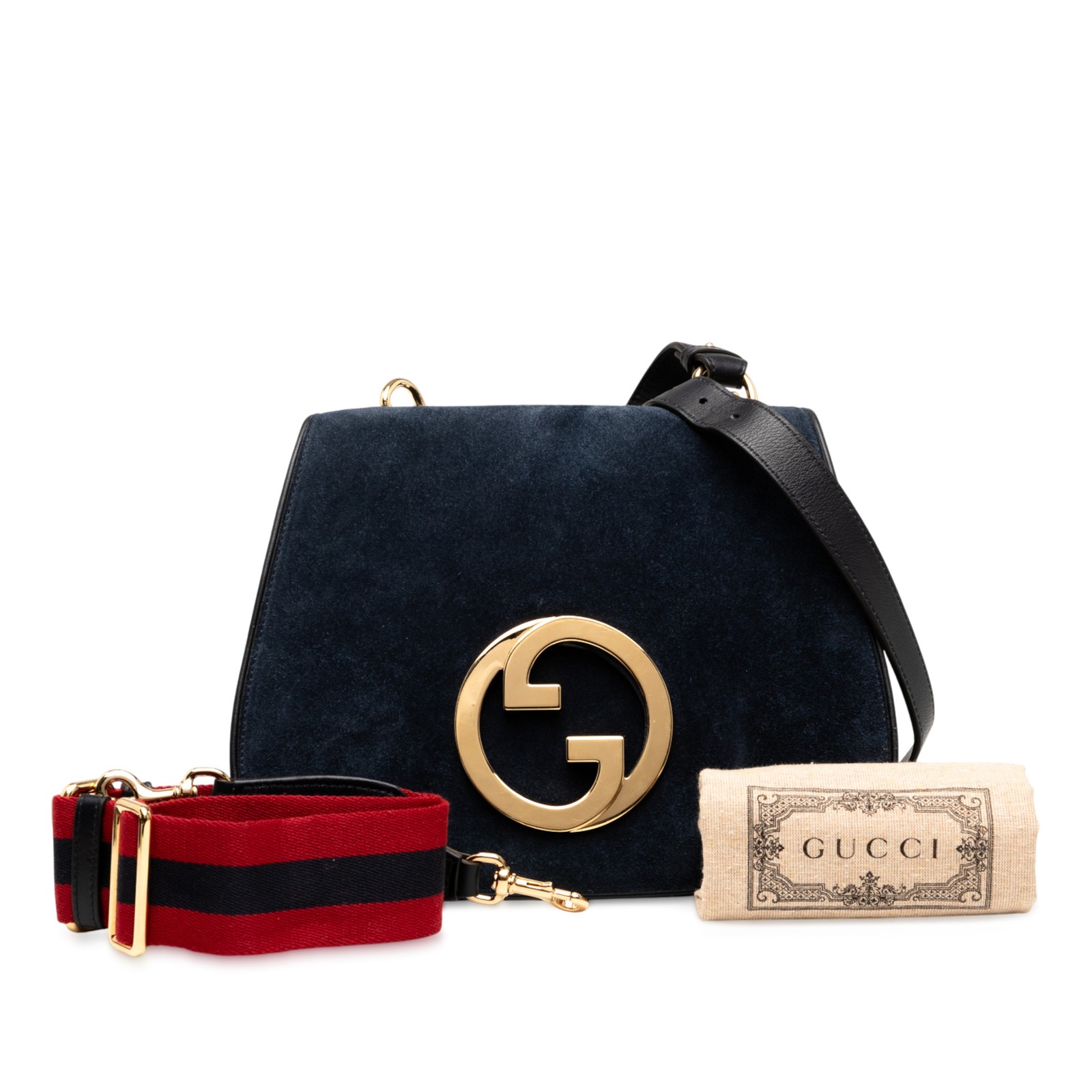 Authenticated Gucci Medium Suede Blondie Crossbod… - image 8