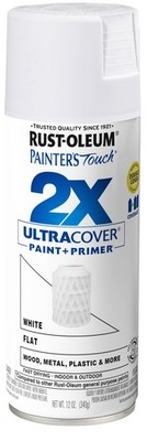 Rust-Oleum 249126 Painter's Touch 2X Ultra 12 Ounce (Pack of 1), Flat White 