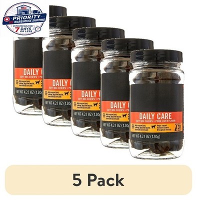 (5 packFormulated Daily Care for Dogs, Pork Liver Flavor, 30 Count Soft Chews