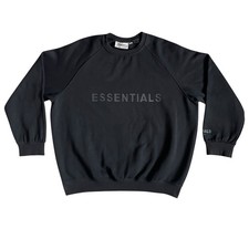 Fear Of God Essentials Crewneck Sweatshirt XL Black 100 Cotton Streetwear