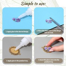 30 Pcs Pendant Tray Kit, 15 Pcs 30 x 40 mm Oval Bezel Blank Pendant Trays Base