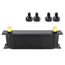 13 Row Oil Cooler, 10AN Stacked Plate Transmission Engine Cooler Universal Br...
