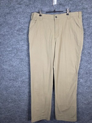 Carhartt Pants Mens 38x34 Tan Rugged Flex Relaxed Fit Canvas Work Carpenter