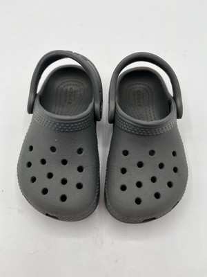 Crocs Crocband Unisex Kids Gray Slip On Casual Clogs Size 6 C