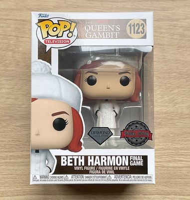 Funko Pop The Queen's Gambit Beth Harmon Diamond Glitter #1123 + Free Protector