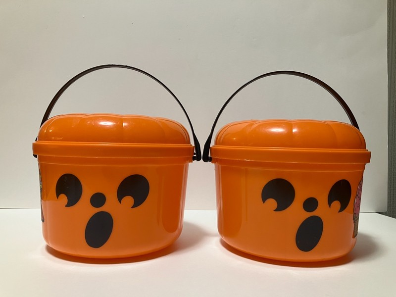 Halloween McDonald's McBoo Buckets - Two First Production 1985 original Pails