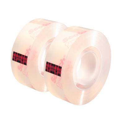 2x 3M Scotch Crystal 600 Klebeband Klebefilm transpar. kristall klar 19mm x 33m