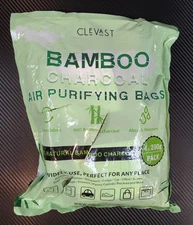 Clevast 4 Pack Bamboo Charcoal Air Purifying Bags 4×200g Removes Odor *Read