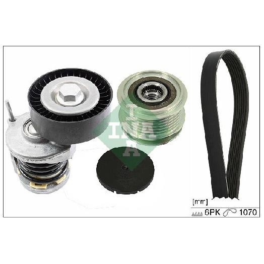 Keilrippenriemensatz FüR VW Jetta 162 163 1K 1.6 2.0 05 Bis 17 INA QualitäT AZV-image