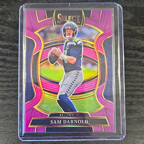 2025 Panini Select Concourse Sam Darnold Seahawks Purple Prizm #13 /75