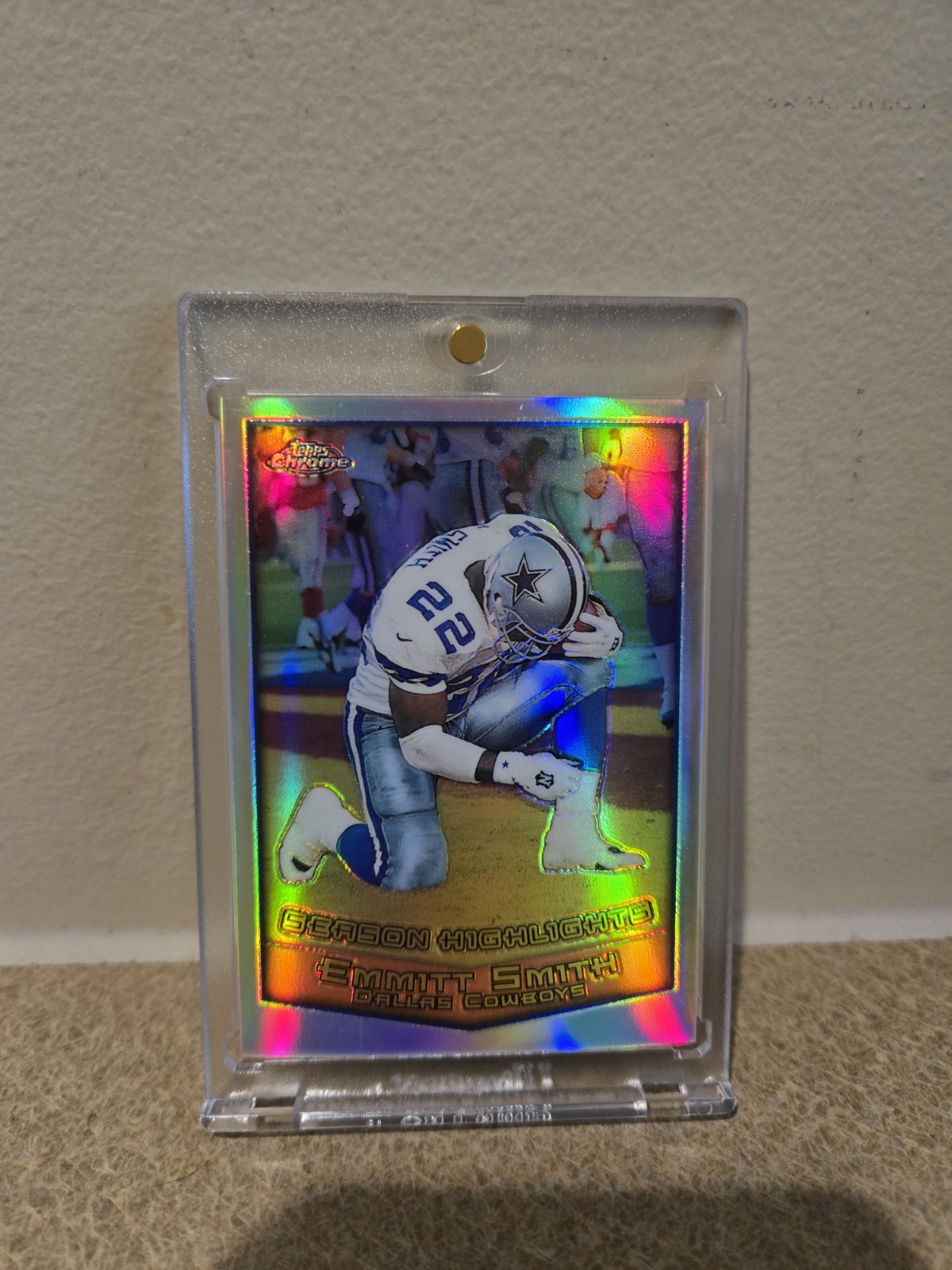 1999 Topps Chrome #128 Emmitt Smith Refractor Tough! Nice Mint Card See Pics