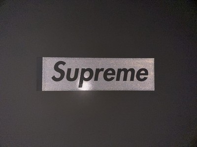 Supreme 3m Reflective Box Logo Sticker ( Grey)
