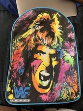 Vintage Ultimate Warrior Backpack Wwe Wwf 1991 Titan Sports World Wrestling Fed