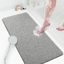 Shower Mat Bathtub Non-Slip,36x16 inch, Soft Tub 36"x16", Grey