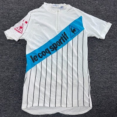 Vintage Le Coq Sportif Cycling Jersey Retro Bicycle T-Shirt - Size L Equipe