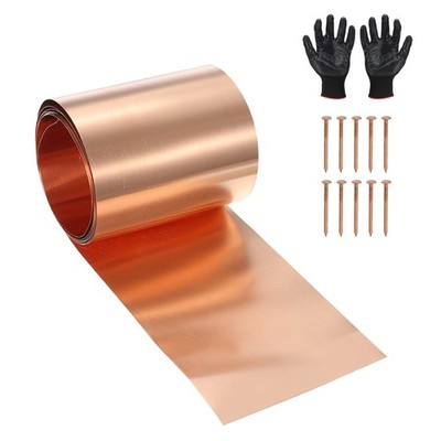 Copper Sheet Roll 3.9'' x 7 Ft 24 Gauge(0.5mm) Thickness DIY (1 Pack, Copper)