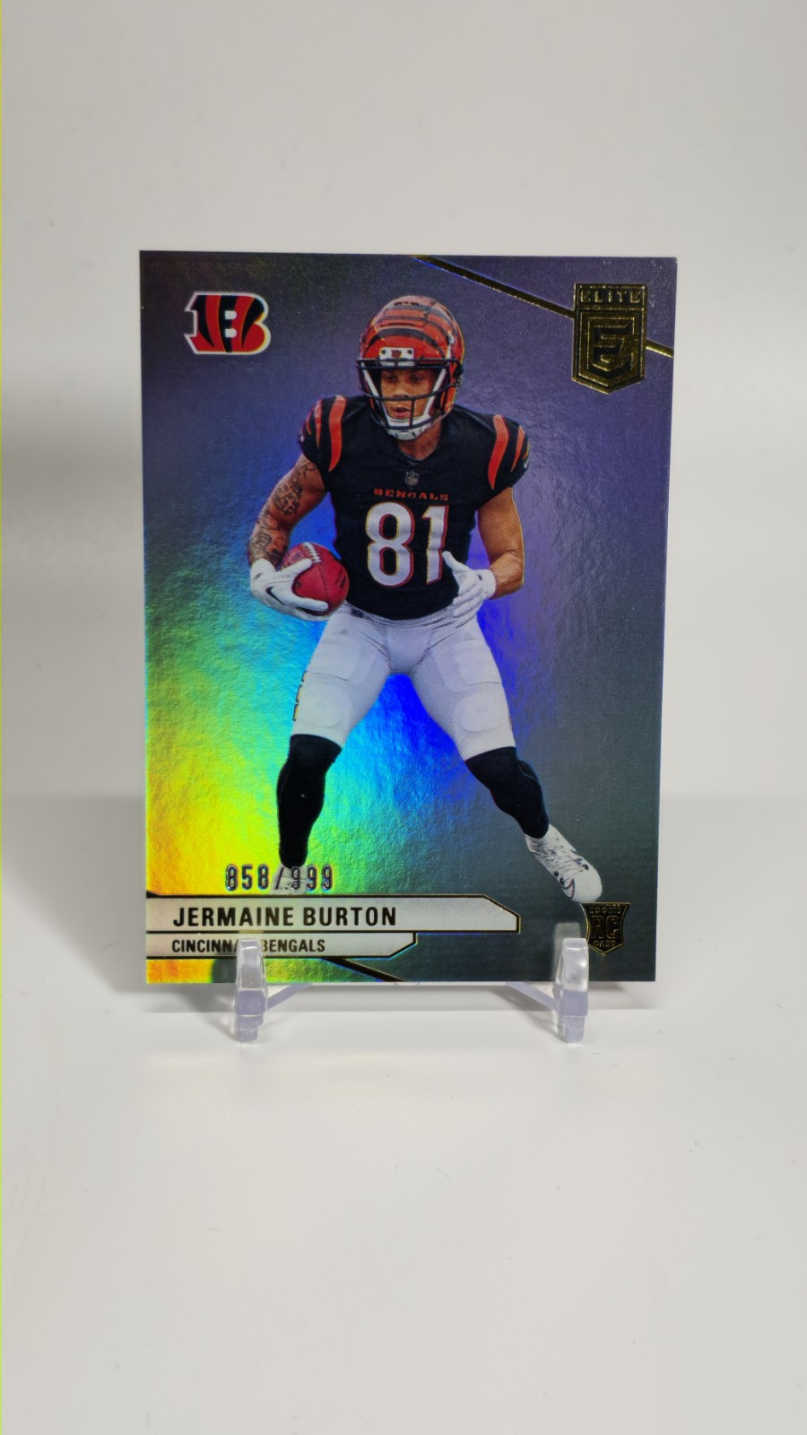 JERMAINE BURTON 2024 Donruss Elite Football Silver RC /999 — Cincinnati Bengals