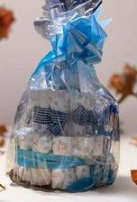 Torta pannolini nascita maschio femmina neonato neonata peluche