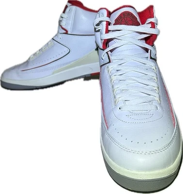 Air Jordan 2 Retro Origins Herren Sneaker weiß/rot/grün, Größe 11,5 - Bild 1 von 4