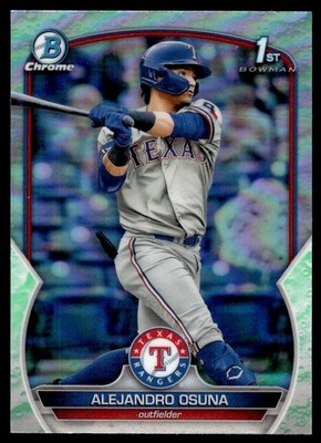 2023 Bowman Chrome Prospects Lunar Refractor Alejandro Osuna Texas Rangers