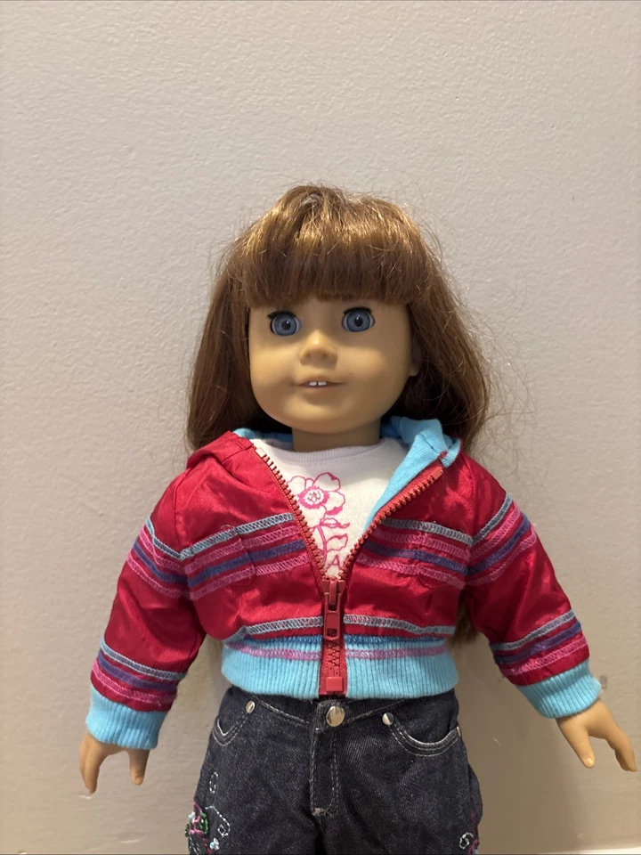 American Girl with Brown Hair and Blue Eyes In Ready for Fun Outfit! Retired - Image 4 of 4