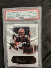 2023 Panini Immaculate Cedric Tillman Rookie Eye Black /99 PSA 9