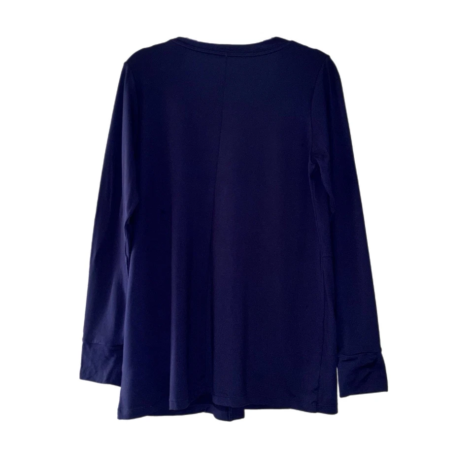 Cárdigan Cuddl Duds Flexwear Botón Delantero-Azul Marino Nuevo Sin Etiquetas Foto 2 de 4