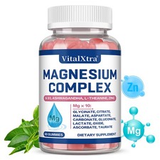 Magnesium Blend Gummies with Glycinate Citrate L  Theanine Zinc  D3