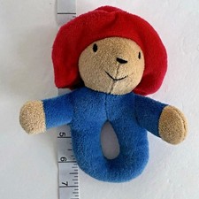 Eden Paddington Bear Baby Rattle Plush Ring Soft Stuffed