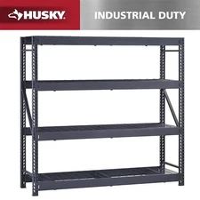 4-Shelf Metal Industrial Duty Freestanding Garage Storage Shelving Unit in Black