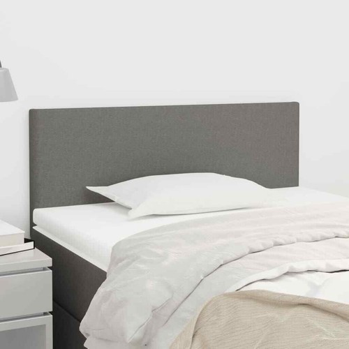 Winged Fabric Headboard Bedhead Bed Frame Ear Head Dark Grey Single Size 103cm