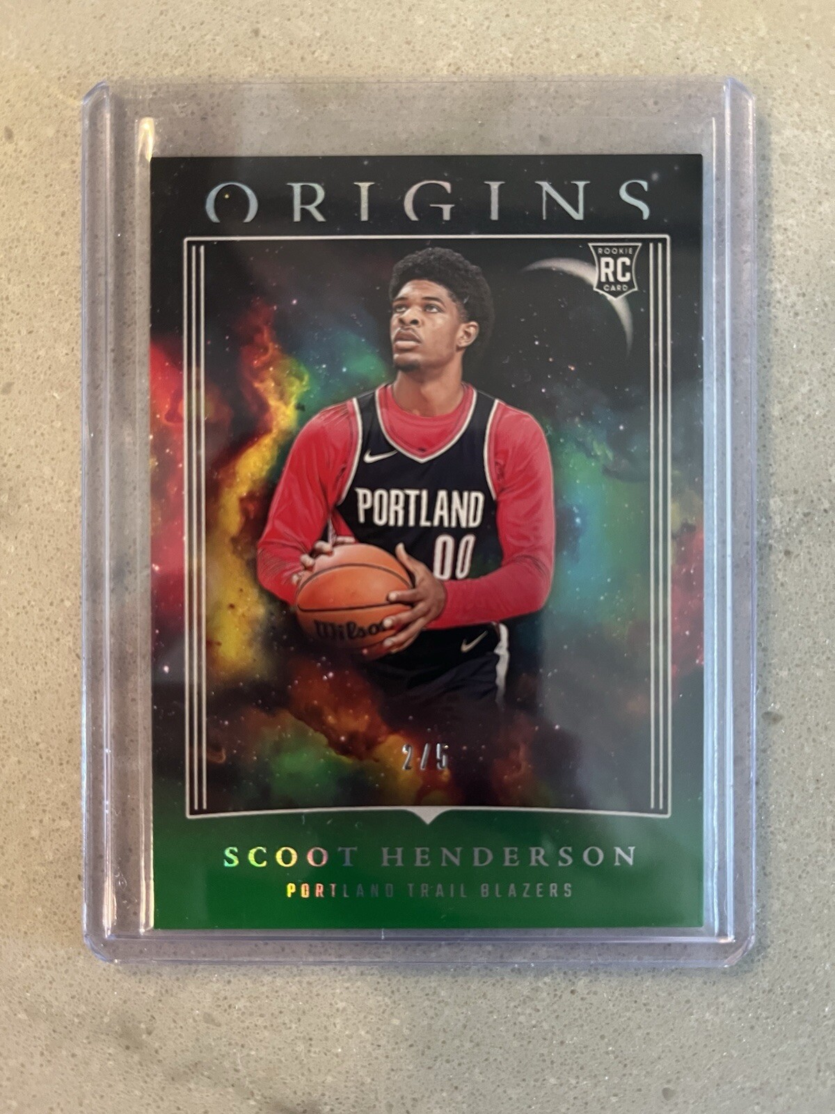 2023-24 Panini Origins Scoot Henderson #17 Green Rookie RC Blazers /5