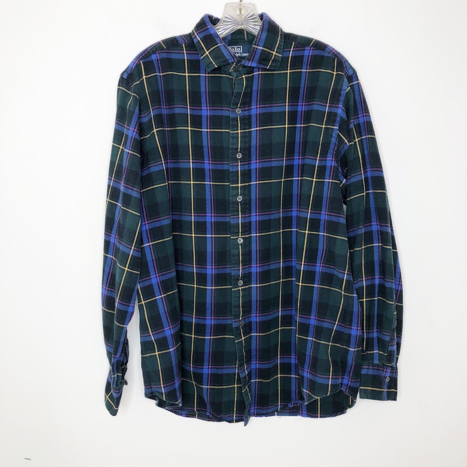 PoloRalphLaurenRegentClassicFitLongSleeveButtonUpFlannelShirtLarge