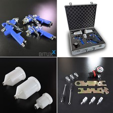 3er Set HVLP Lackierpistolen Druckluftpistole...