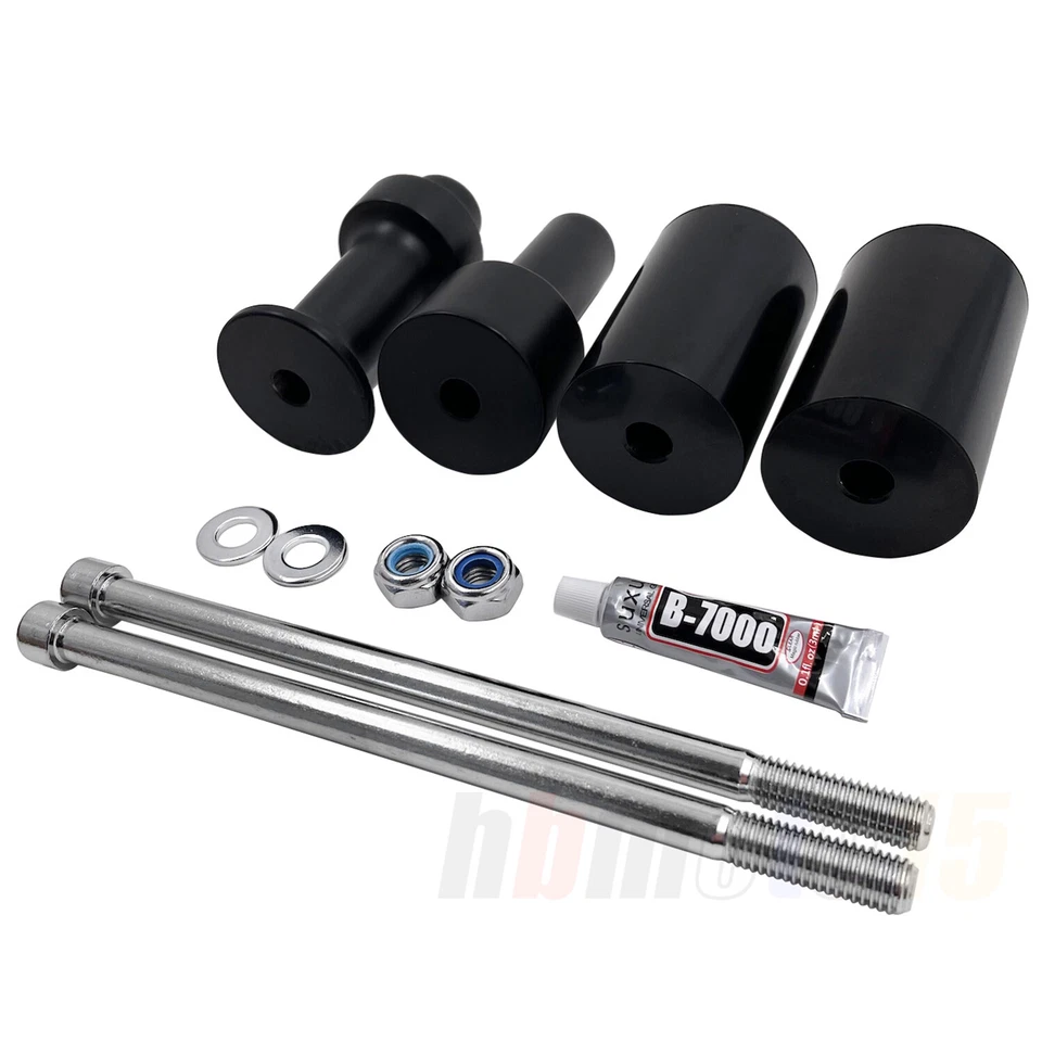 Black Frame Slider Crash Protector Spike For 2003 - 2006 Kawasaki Z1000 Foto 2 de 3