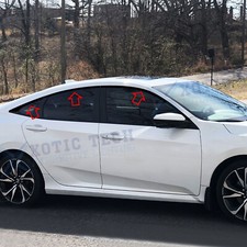 Chrome Delete Matte Black Car Door Window Edge Sticker For Honda Civic 10th Gen Chrome Delete Matte Black Car Door Window Edge Sticker For Honda Civic 10th Gen