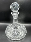 Vintage Waterford Crystal Alana Ships Decanter Faceted Stopper Rare Cut Wine