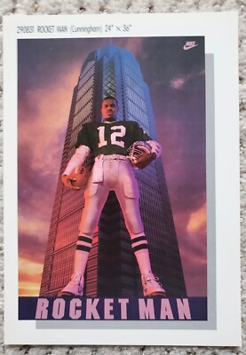 Vintage Nike POSTER CARD - Randall Cunningham - Rocket Man - 5
