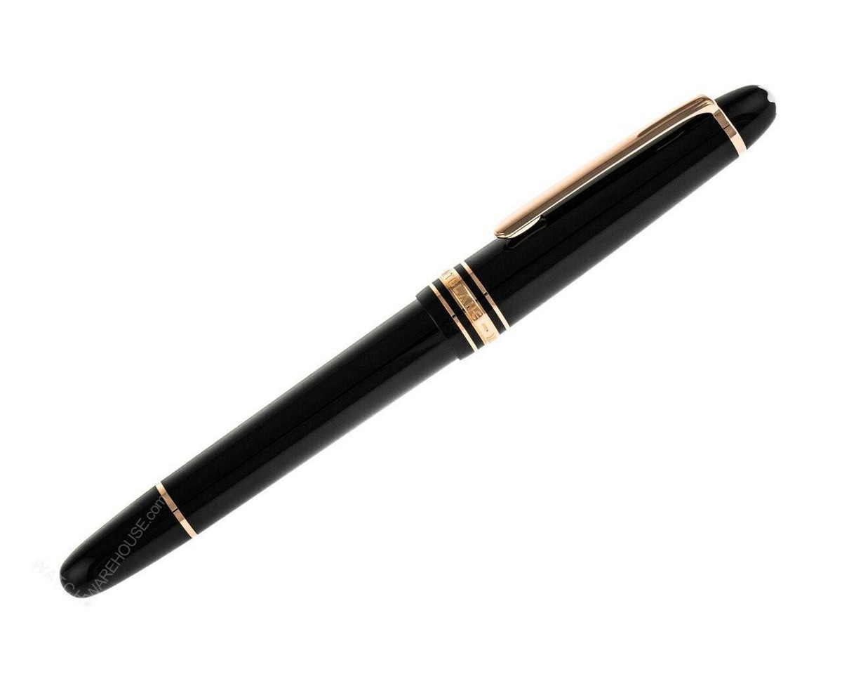 31【美品】モンブラン スリムライン 2色ボールペン 黒 赤 MONTBLANC Montblanc Meisterstuck Classique F M23886 Red Gold Fountain Pen