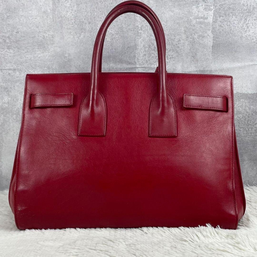 Borsa a tracolla Yves Saint Laurent Sac de Jour rossa 2 vie 9 4 pollici autentica GIAPPONE