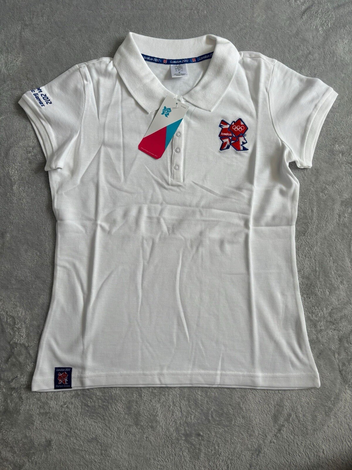2012 London Olympics Womens White Polo Shirt Size 16 New