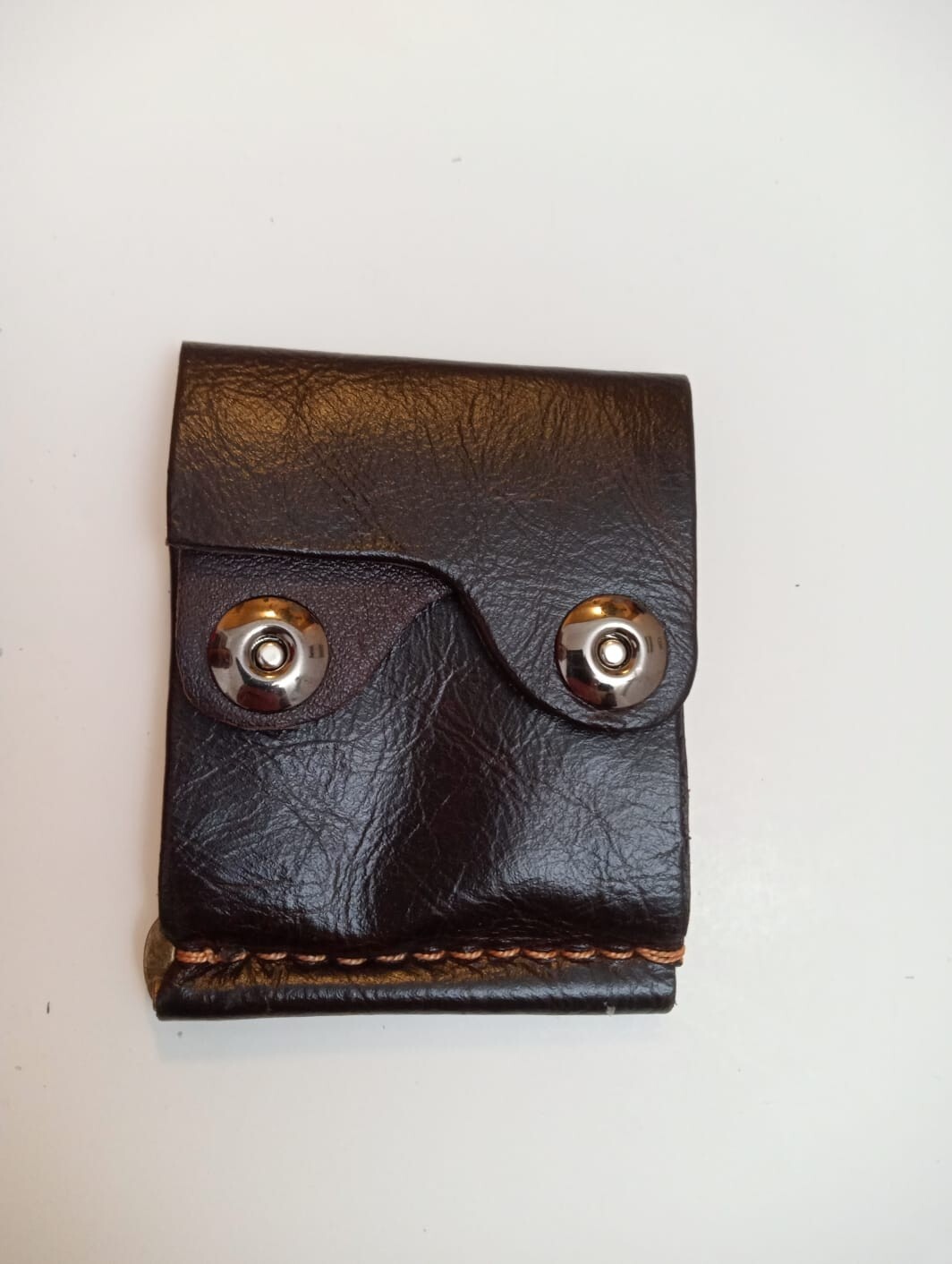 Mini slim wallet 3x4 inch (8x10cm), CUSTOM ORDER, real leather, hand made wallet