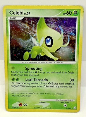 Celebi Lv.39 7/123 Mysterious Treasures Ultra Holo Rare Pokemon NM/Mint