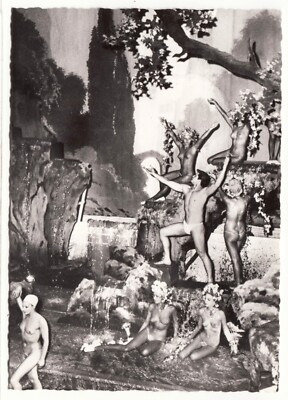 1.Tanz Revue Nackt Frau Mann Striptease Tänzerin Dance Girl Male Nude RPPC ~1960