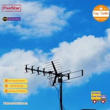 Directional Digital OTA TV Antenna Outdoor HD 4K VHF UHF w/ Pole  Splitter