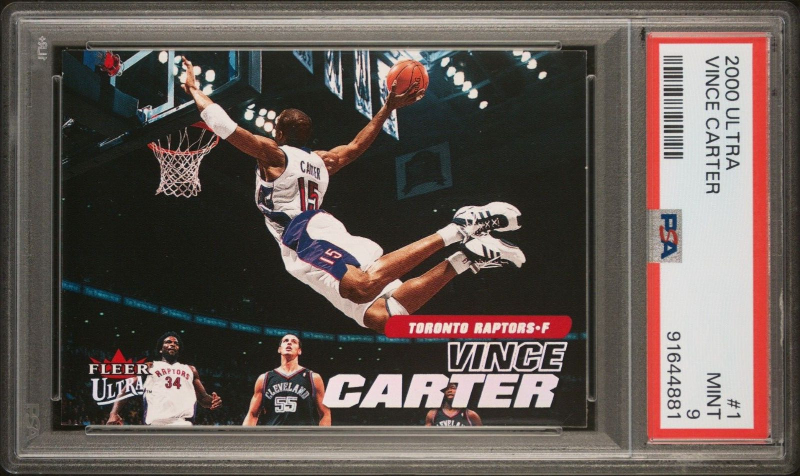 2000-01 Ultra Vince Carter (HOF) #1 PSA 9 MINT - Pop 6, Gravity Defying Dunk!