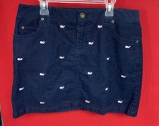 Women s Vineyard Vines By Shep Ian Corduroy Skirt- Size 8-Navy Blue