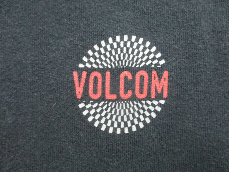 Volcom Sweater Medium Adult Black Hoodie Full Zip Pockets Casual Logo Mens M - Image 4 of 4