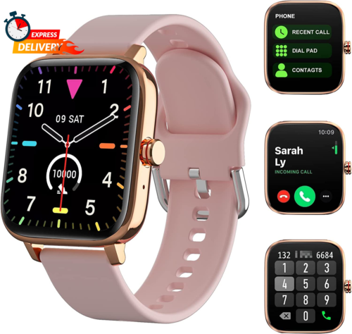 Smartwatch 1,7 pouces écran tactile complet montre intelligente texte et appel téléphones Android ios - Photo 1/12