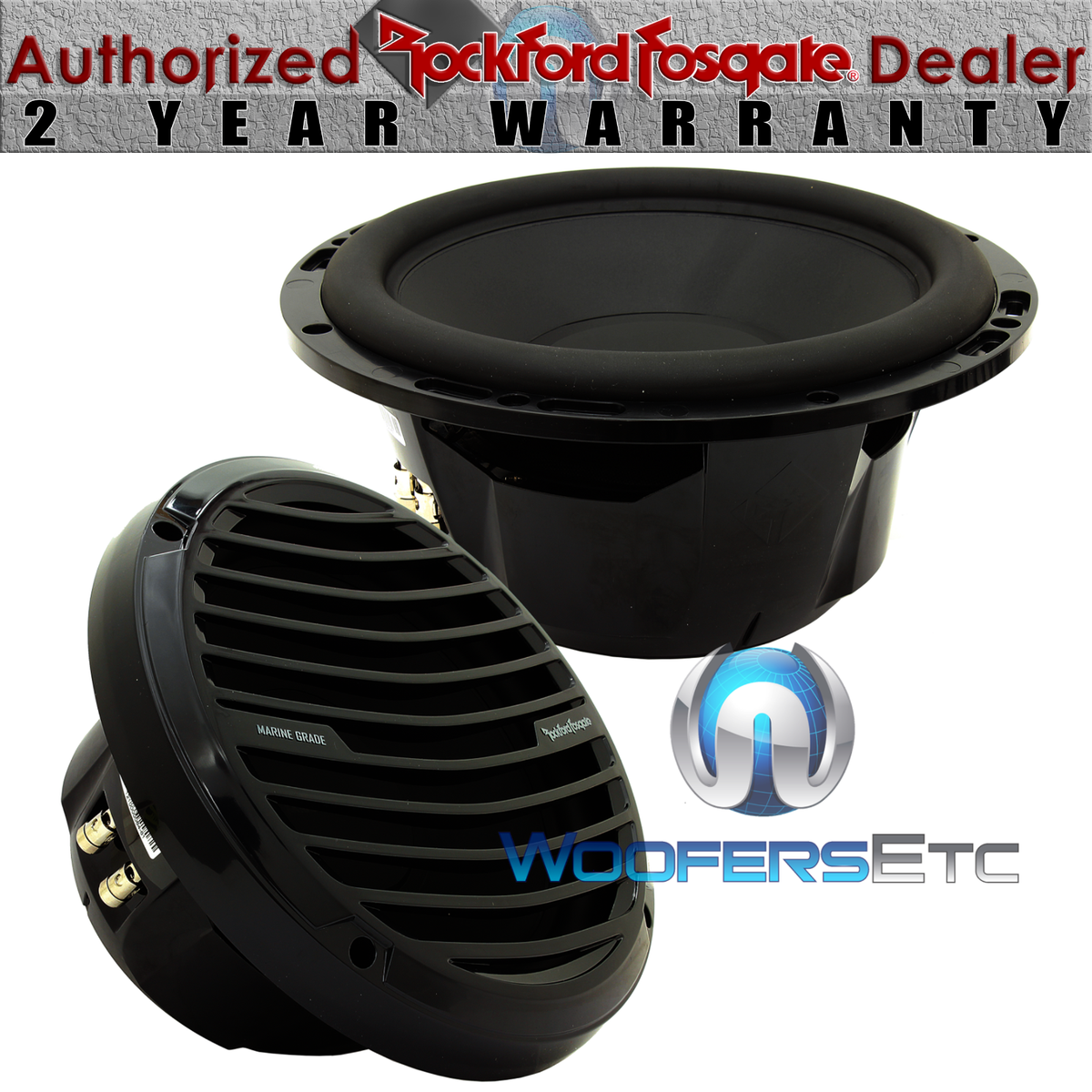 2) ROCKFORD FOSGATE RM110D2B 10